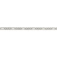 thumbnail image 2 of Sterling Silver 3mm Pave Flat Figaro Chain (20 X 3) Made In Italy qff080-20, 2 of 5