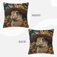 thumbnail image 2 of Flower Rabbit Pillow Covers Ultra Soft Comfy Microfiber Decorative Square Throw Pillowcases for All Season Living Room Bed and Sofa Office Travel Sleeping Body Cushion Pillow Case 18 X 18 Inch, 2 of 8