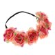 thumbnail image 1 of Flor Corona Diadema Rattan Vine Guirnalda Guirnalda Floral Boda Nupcial Hair Hoop Melon rojo Colcomx Diadema de flores Boho Guirnalda, 1 of 8