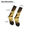 thumbnail image 2 of Pofeuu Golden Glitter And Light Print Stockings, Adult Running Hiking Socks for Youth and Adult, 2 of 6