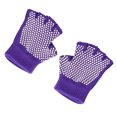 thumbnail image 2 of Non-slip Workout Gloves Half Finger Cotton Gloves Machine Comfortable Knitted Gloves for Yoga Sports(Purple), 2 of 6