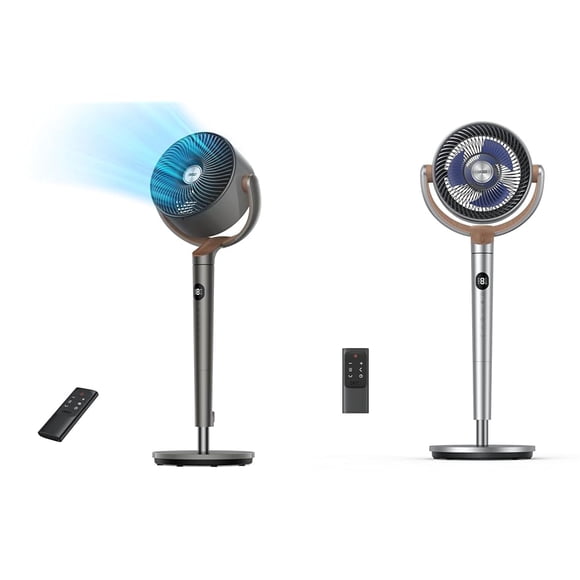 Ventilador de pedestal Dreo con oscilación de 120°, flujo de aire de 24 m y 8 velocidades