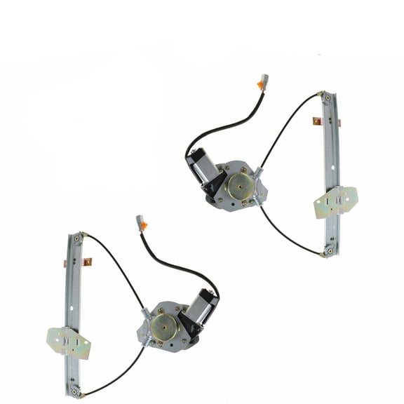 Rear Window Regulator w/Motor Left Driver & Right Passenger Pair For Civic 4 Dr