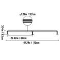 thumbnail image 4 of VEVOR Pipe Stair Handrail, 4FT Staircase Handrail, 440LBS Load Capacity Carbon Steel Pipe Handrail, Industrial Pipe Handrail with Wall Mount Support, Round Corner Wall Handrailings, 4 of 9