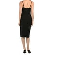 thumbnail image 2 of Betsey Johnson Women's Square Neck Gathered Asymmetric Hem Mini Dress (Black, 14, 610443), 2 of 5