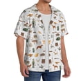 thumbnail image 2 of Goofa Outdoor Living Printed Men's Casual Short-sleeved Shirt,Lightweight Breathable Button-down,Summer Casual men's top,Versatile Fashion shirt-Small, 2 of 7