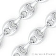 thumbnail image 2 of 9.1mm Puffed Marina / Mariner Link Italian Chain Bracelet in .925 Sterling Silver, 2 of 2