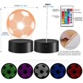 thumbnail image 5 of Soccer 3D LED Night Light for Kid Girl,3D Optical Illusion Lamp Nightlight for Bedroom Lamps with Remote Control 16 Color Touch Operated USB Battery Power Holiday Home Decor Xmas Birthday, 5 of 5