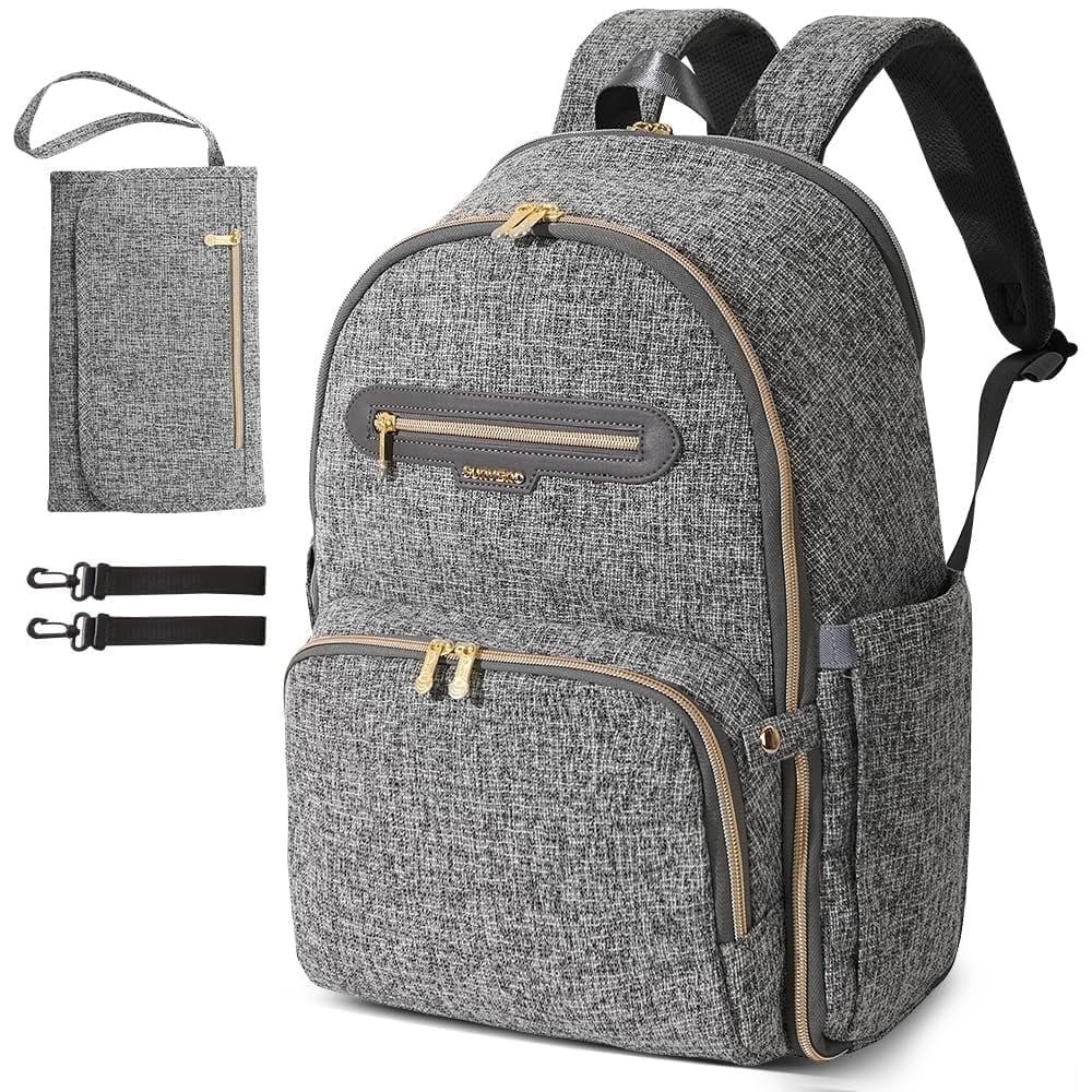 Sunveno Foldable Diaper Backpack, Wide Opening, Large Disposable Diaper Bags