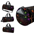 thumbnail image 3 of Spider Web Duffle Soccer Bag: 17.7" Sports Travel Tote with Interior Zipper Pocket and Large Capacity, 3 of 6