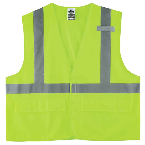 Ergodyne Glowear 8225HL Type R Class 2 Standard Solid Vest, Lime, 4XL/5XL