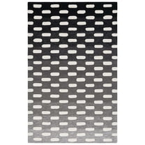 SAFAVIEH Metro Earnestine Geometric Striped Area Rug, Black/Ivory, 8' x 10'