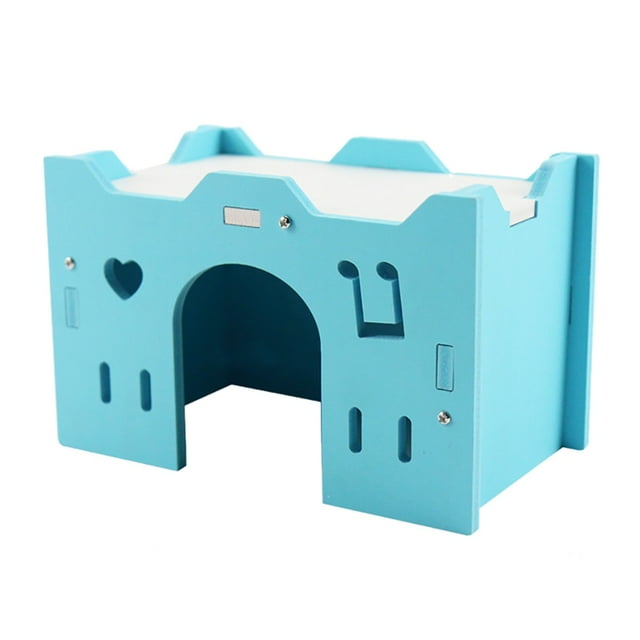 Wood Hamster House Star Heart Design Hamster Cage Hideout Small Animal House