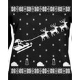 thumbnail image 4 of Old Glory Womens Flying Santa Sleigh Ugly XMAS Sweater Long Sleeve T Shirt, 4 of 6