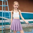 thumbnail image 2 of lnmuld Girls High Waist A-Line Flared Skater Skirt Casual Solid Color Size:9-10 Years, 2 of 4