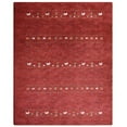 thumbnail image 2 of Rugsotic Carpets Handmade Rugs Hand Knotted Loom Rectangle 9'x12' Red Wool for Indoor Use, 2 of 5