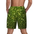 thumbnail image 4 of Goofa Green Glitter Sparkle Printed Men's Swim Trunks Board Shorts Quick Dry Mens Swimming Trunks with Compression Liner,Breathable Fit Hawaii Beach Shorts-3X-Large, 4 of 9