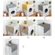 thumbnail image 2 of Funda para muebles con diseño geométrico de toalla para refrigerador, tela a prueba de polvo e impermeable, adecuada para lavadora y refrigerador (triángulo negro puerta simple (lavadora) 55*130), 2 of 4