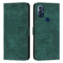 Mantto for Motorola Moto G Play 2023 Wallet Case for Women Men,Durable PU Leather Shockproof Magnetic Clasp Folio Credit Card Slots Flip Kickstand Slim Phone Case with Wrist Strap,Green