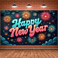 thumbnail image 2 of Colorful Design New Year Celebration Festive Theme Happy New Year Banner for Party Decoration Event Background Holiday Celebration, 2 of 7