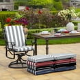 thumbnail image 6 of ARDEN 4-Pack Outdoor Patio Dining Chair Cushion, 20x44, Rain-Proof Seat Pad, Fade-Resistant Outdoor Cushion Stone Grey Cabana Stripe, 6 of 13