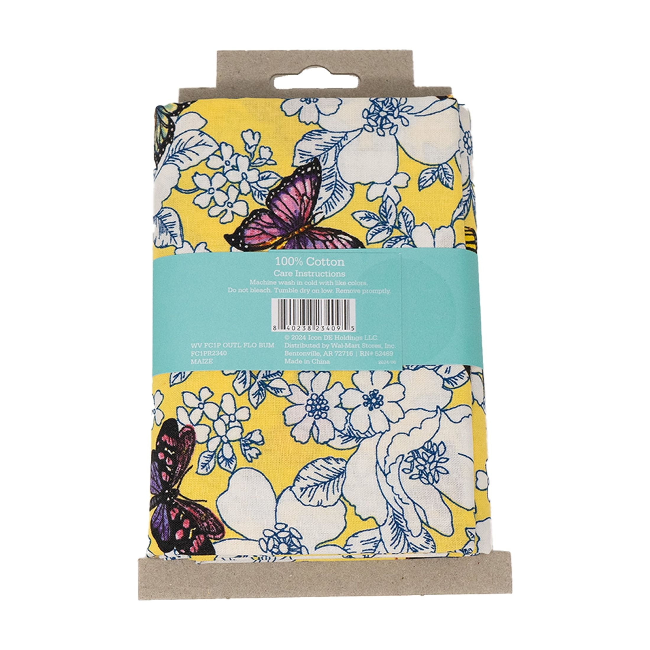 Waverly Inspirations 1 Yard Cut 100% Cotton Prints Fabric, Floral Maize, 44" Wide for Quilting & Sewing