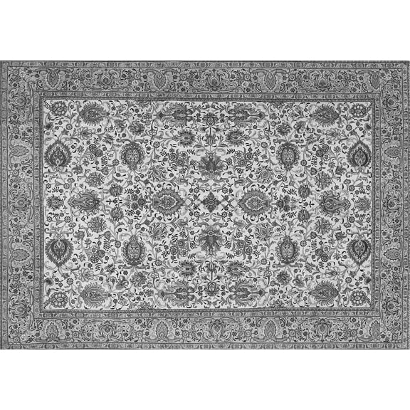 Ahgly Company Indoor Rectangle Persian Gray Traditional Area Rugs, 5' x 7'