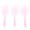 Pink, variant on Professional 2BA Thread Integrated Dart Shaft and Flights Combo Set Standard Shape Heavy Duty Icy Transparent Clear Anti Break Flights Pack of 3
