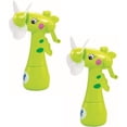 thumbnail image 1 of 2Pcs Manual Press Mist Fan for Kids Cartoon Giraffe Handheld Mini Fan with Water Spray Children Fan Toy No Battery or Charge Needes (Green), 1 of 5