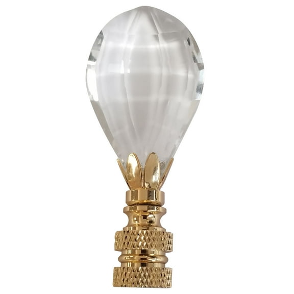 Royal Designs, Inc. Simple Balloon Design Lamp Finial, F-2024-PB-1, Polished Brass, Single
