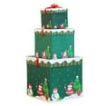 thumbnail image 1 of MOQIN Décorations de Noël Bobasndm 3 Pcs Boîtes à Carreaux avec Couvercles en 3 Tailles Assorties pour Emballage Décoratif de Vacances, 1 of 7