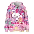 thumbnail image 2 of Sanrio-Sudadera con capucha de Hello Kitty Kuromi para mujer, chaqueta estética Kawaii Y2K, camisa de calle Punk, sudadera Harajuku, ropa, 2 of 3