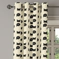 thumbnail image 2 of Ambesonne Cat Grommet Curtain, Black Kitties Saying Hi, 50" x 84", Ivory Black Ruby, 2 of 6