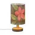 thumbnail image 2 of Pink Flowers Green Leaves Table Lamp with USB Port LED Warm Light Lamp Night Light Home Decor, 2 of 7