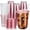 Pink (16oz), variant on 100 Sets 16oz Disposable Stemless Plastic Cups with Strawless Sip Lids, Clear PET Coffee Cups for Iced Coffee, Smoothies, Cold Drinks, Party and Drink Shop Supplies (Pink (16oz))