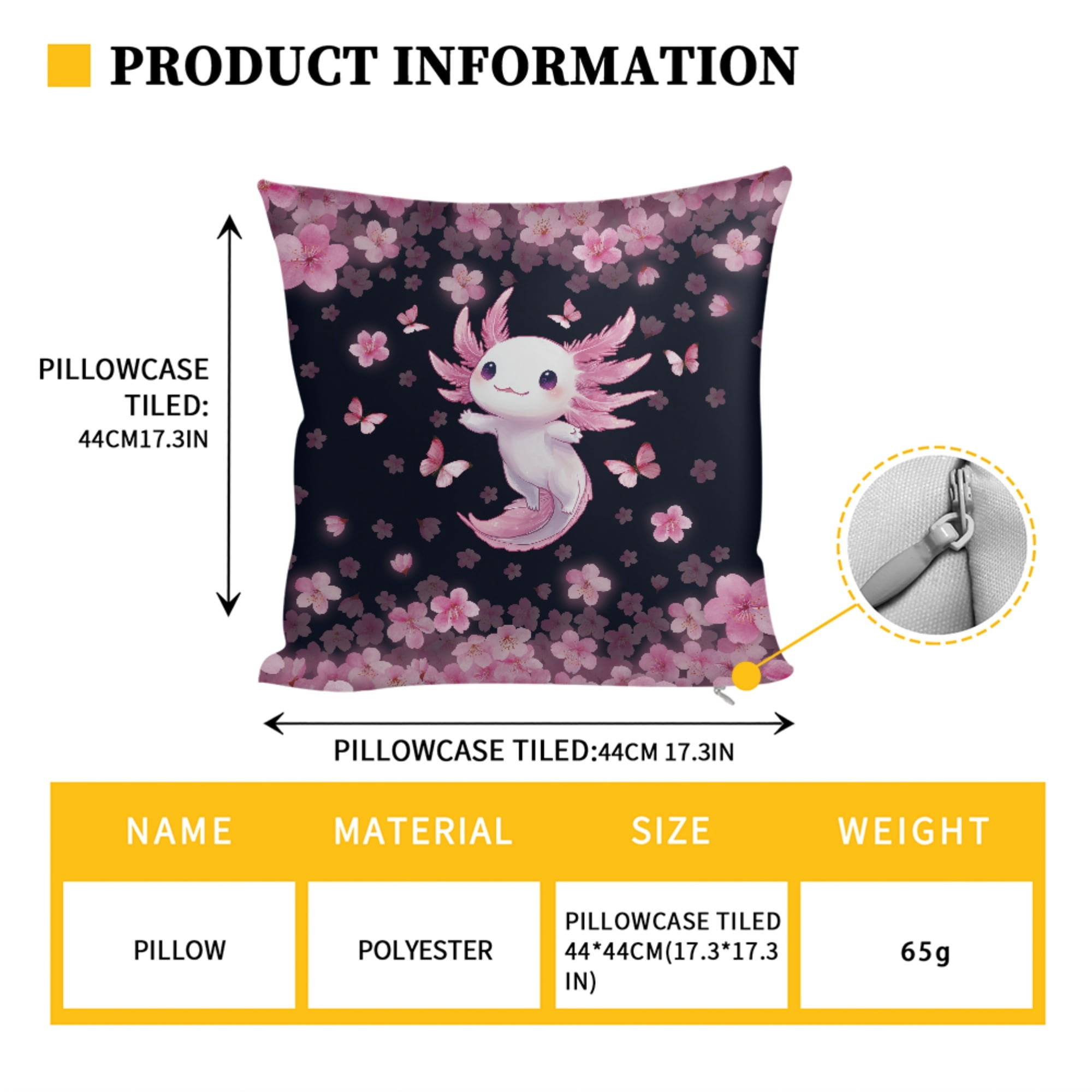 FOR U DESIGNS Axolotl Cherry Blossom Print 3 Pcs RV Dinette Cushion Covers Elastic Camper Seat Covers with Pillowcase, Stretch Loveseat Sofa Chair Cover Furniture Protector for RV Camper Bench