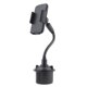 thumbnail image 1 of Soporte para teléfono móvil en porta vasos, ajustable para dispositivos de 55-92mm, ideal para navegación, fabricado en ABS y metal, color negro, tubo flexible de 220mm, base expansible de 65-101mm,, 1 of 1