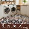 thumbnail image 6 of FairOnly 8'x10'Vintage Floral Area Rug for Living Room Non Slip Soft Stain Resistant Medallion Distressed Indoor Carpet for Bedroom Living Room Home Office,Brown Red, 6 of 7