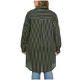 thumbnail image 4 of Jamicy Plus Size Striped Shirt Dress for Women Lightweight Button Down Blouses Casual Flowy Long Tunic Tops with Pockets, 4 of 4