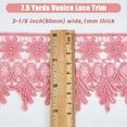 thumbnail image 2 of 7.5 Yards Polyester Flower Lace Ribbon Wave Lace Trim Pink Elegant Lace for Clothing Floral Pattern Ribbon for DIY Wedding Party Home Decoration, 2 of 7