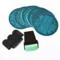 thumbnail image 4 of 1pcs Tampon 1pcs Grattoir Kit Gabarit d'Ongle 10 Pcs/ensemble Pochoir de Vernis pour Art des Ongles Gabarit de Plaque d'Impression de Tampon, 4 of 6