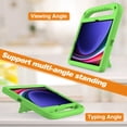 thumbnail image 4 of TECH CIRCLE Kids Case for Galaxy Tab S9 FE 5G 10.9" & Galaxy Tab S9/S8/S7 11" Tablet Case with S Pen Holder, Light Weight Shockproof Rugged Protective Handle Stand Kids Friendly EVA Foam Case,Green, 4 of 6