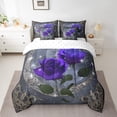 thumbnail image 2 of YST Blue Rose Comforter Set, Floral, 7-Piece, Full, 2 of 5