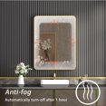 thumbnail image 5 of JJGULLIT 28"x20" Framed LED Bathroom Vanity Mirror,Anti-Fog,Adjustable Brightness and Wall Mounted, 5 of 11