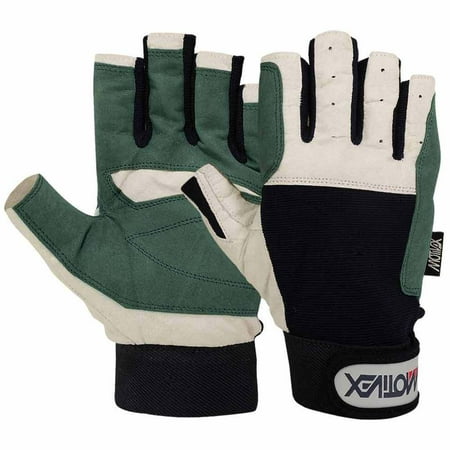 - Sailing Gloves Yachting Dinghy Rope Fishing Tool Outdoor Glove Cut Finger White / Blue S