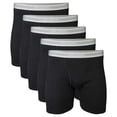 thumbnail image 1 of Calzoncillos tipo bóxer Gildan para hombre, color negro, paquete de 5, talla L, 1 of 6