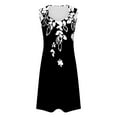thumbnail image 5 of Mini Dresses for Women 2024 Plus Size Comfort Printed Sleeveless V-Neck Dress, 5 of 6