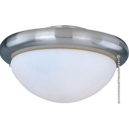 One Light Fan Kit - Maxim Lighting Basic-Max - One Light Ceiling Fan Light Kit with Wattage Limiter, Satin Nickel Finish