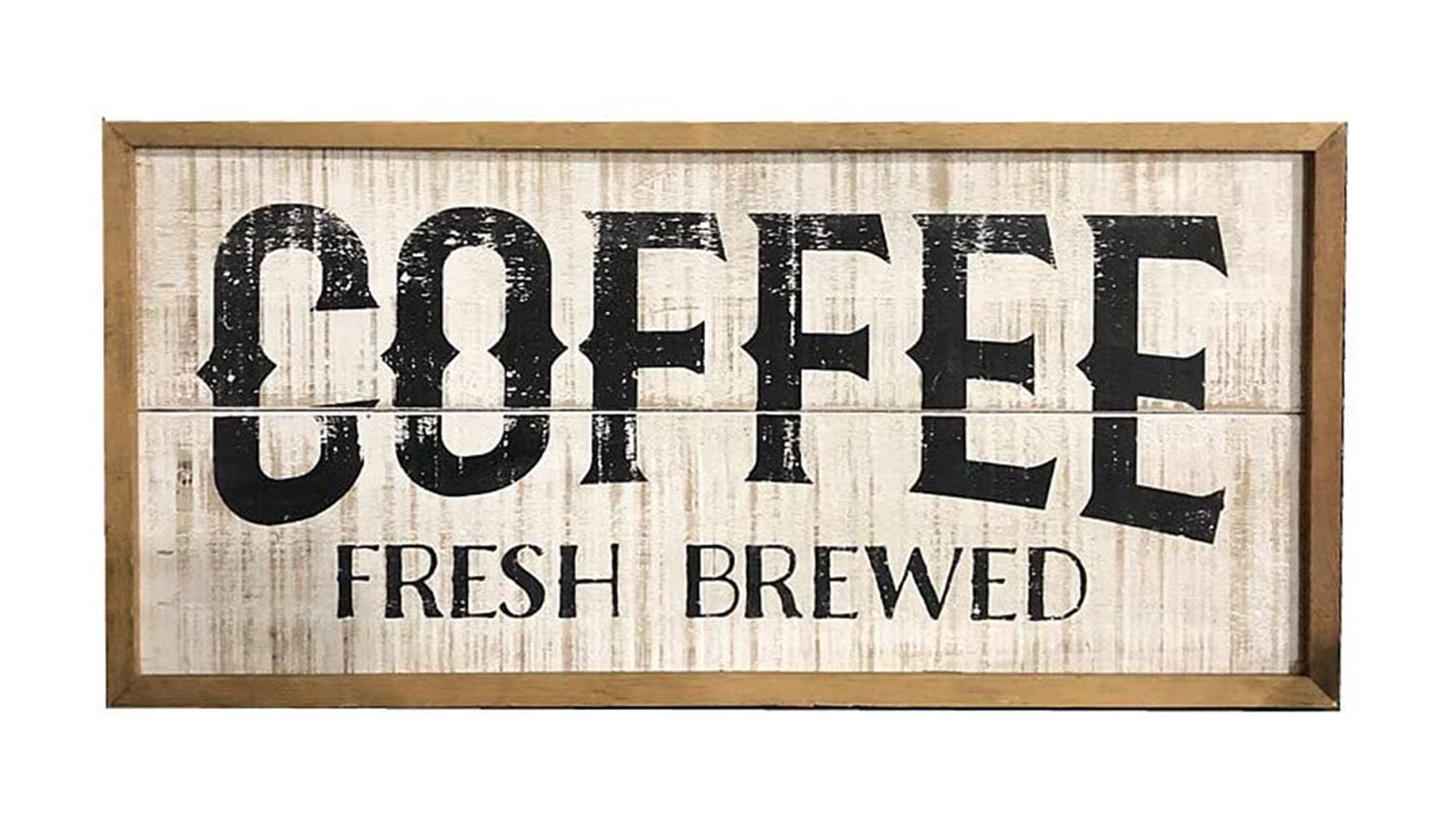 Parisloft Wood Coffee Signs Rustic Farmhouse Decorative Coffee Sign Plaque Wall Hanging Decor