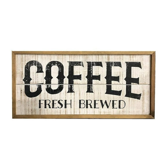Parisloft Wood Coffee Signs Rustic Farmhouse Decorative Coffee Sign Plaque Wall Hanging Decor for Kitchen,Coffee Plaque for Restaurant,Shop,Coffee Bar 23''x1'x11''